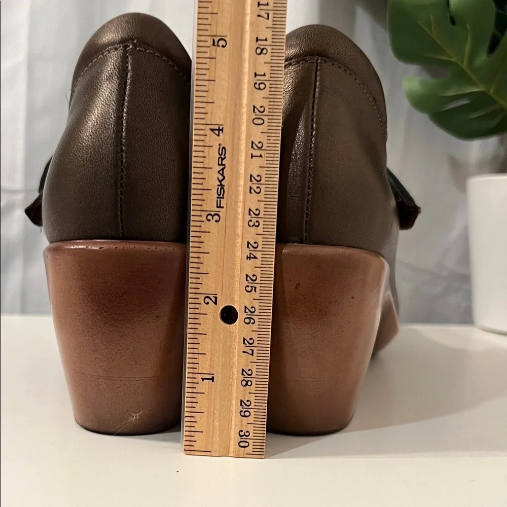 Naot Dark Brown Leather Wedges - Picture 3 of 6